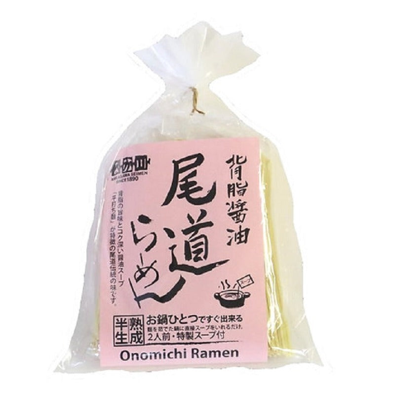 NAKAGAWA SEIMEN Onomichi Ramen Pork Back Fat Soy Sauce 2 Servings