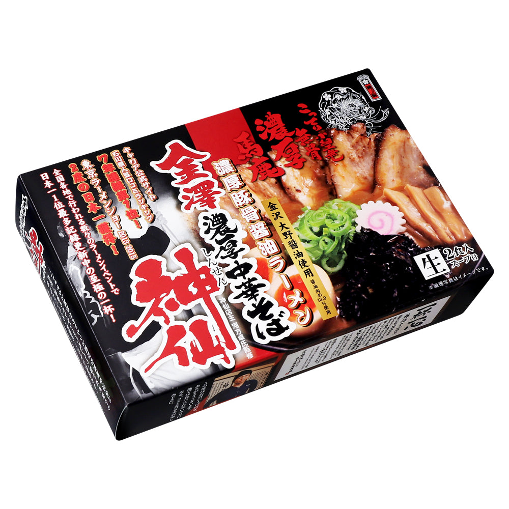 2 servings / Stewed Japanese Ramen Noodle Kanazawa Shinsen Pork Bones Broth Flavor