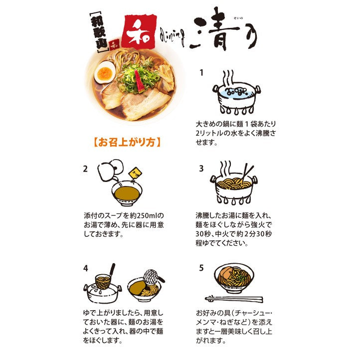 2 servings / Stewed Japanese Ramen Noodle Wa-dinning Seino Soy Sauce Flavor