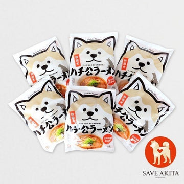 6 servings Hachiko Ramen Hinai Chicken Soy Sauce Flavor