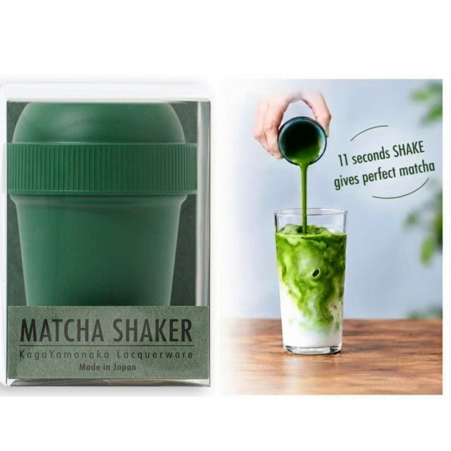 Kaga Yamanaka matcha shaker temno zelena