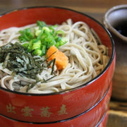 2 servings Okuidumo Nama Soba Noodles with dipping sauce