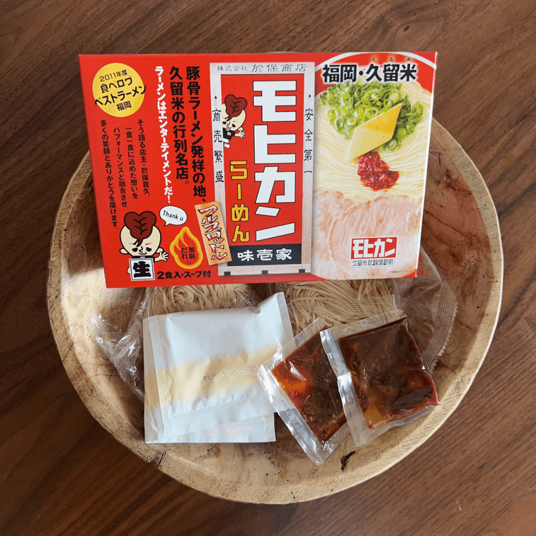 Fukuoka Kurume Mohegan Flavor Family Pork BonFukuoka Mohegan Pork Bone Broth Ramen Aji Ichiya 2servings Straight Noodles