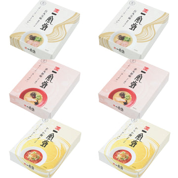6-Pack Ippudo Tonkotsu Ramen Set: Shiromaru/ Akamar/ Karaka Spicy Meat *2