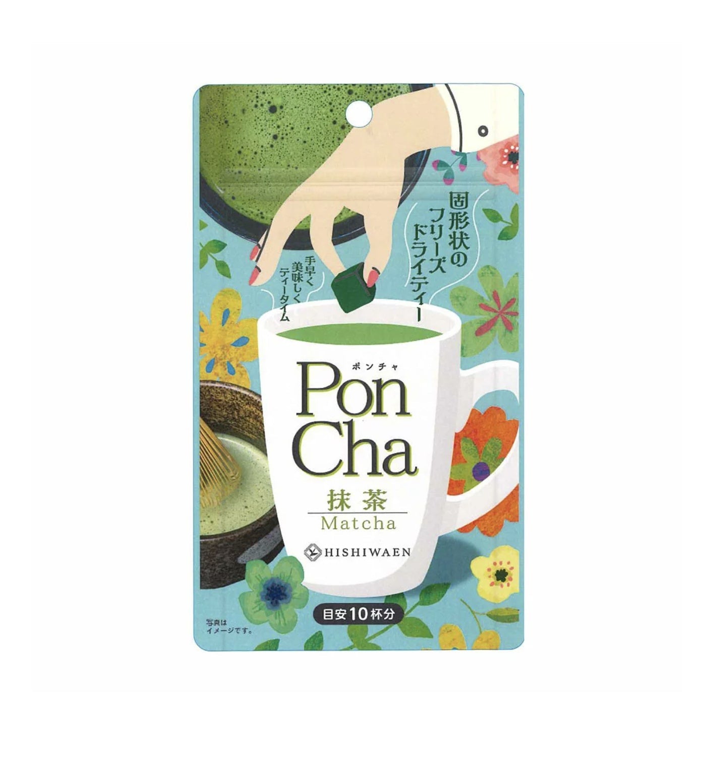 PONCHA Freeze-Dried Matcha 10g pouch - 10 cubes