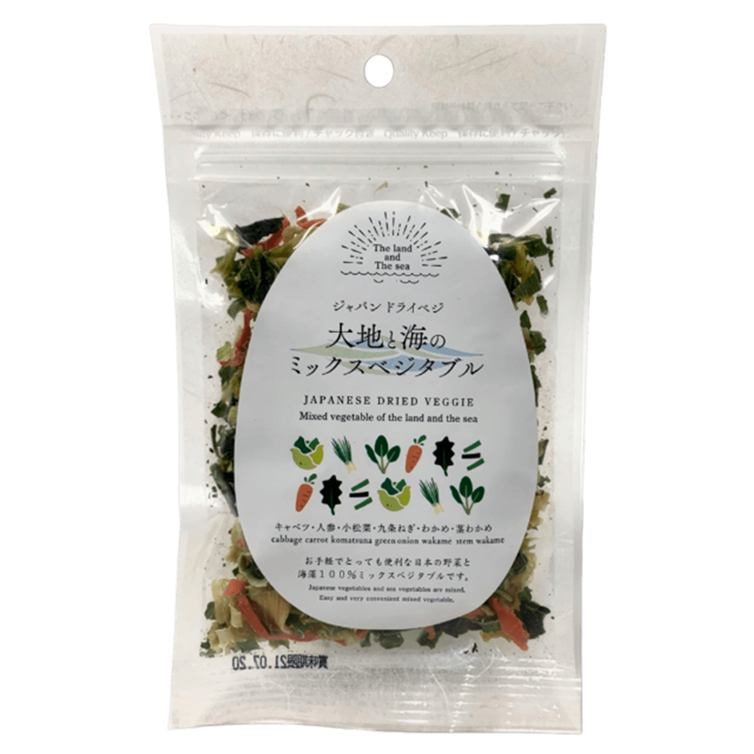 "The Land and Sea" Dried Vegetable Mix /Topping for instant noodles, miso soup 100g