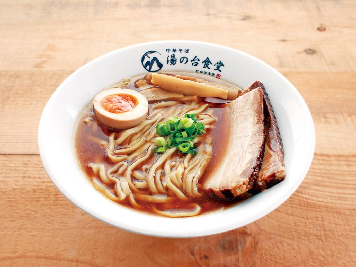 Yunodai Shokudo Shoyu Ramen – 1 Serving (145g) | Chicken & Seafood Soy Sauce Broth, Thick Flat Noodles